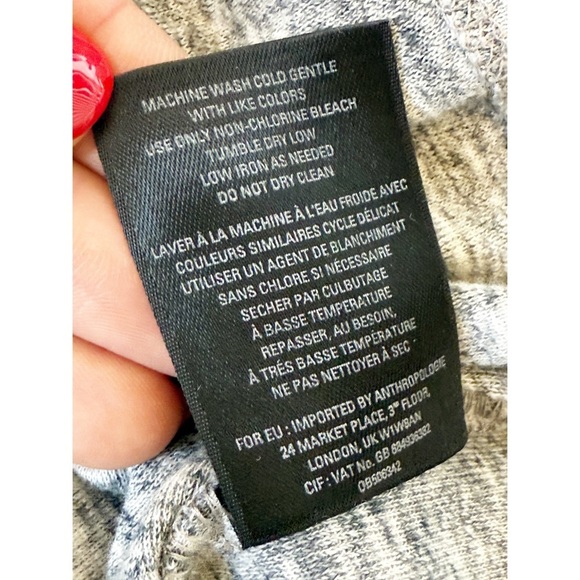 Maeve Anthropologie Gray Wrap T-shirt Dress M - Picture 7 of 7